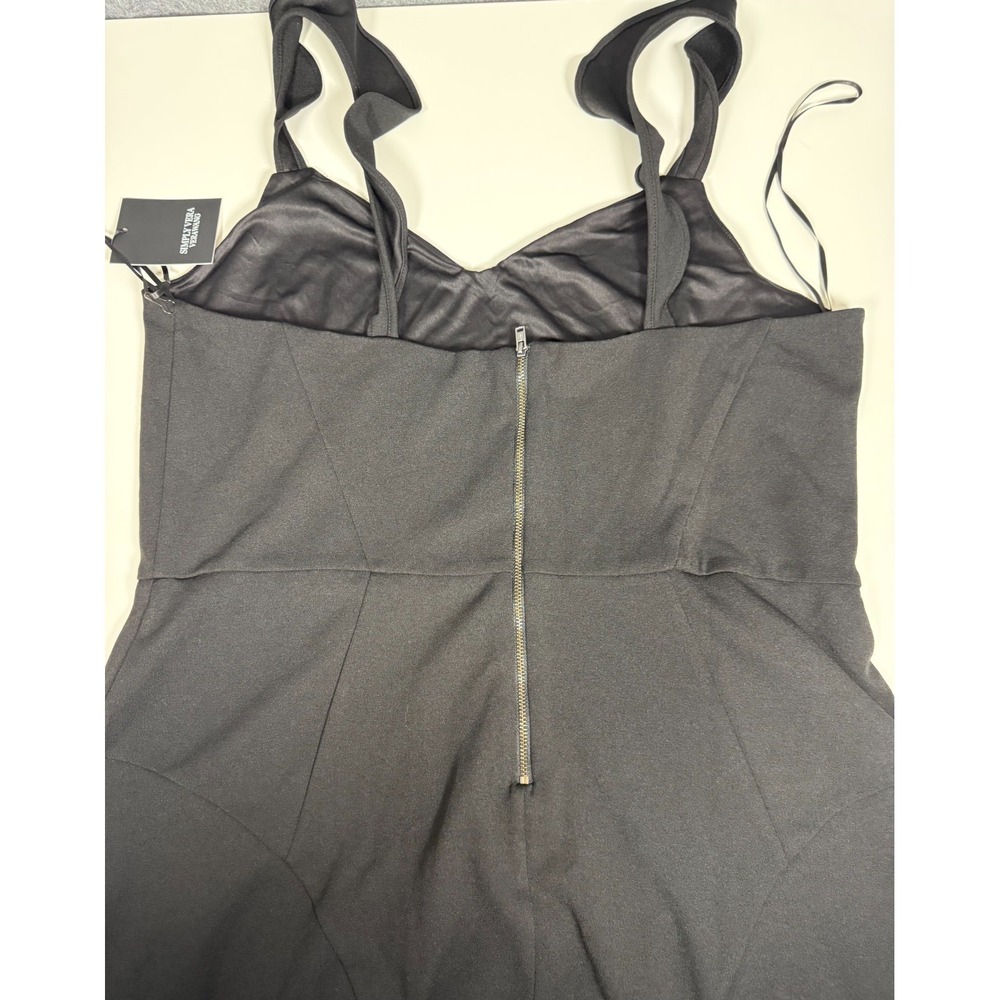 Simply Vera Vera Wang Little Black Dress Ruffle Strap Peplum Dress XL NWT - Picture 4 of 12